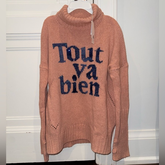 Zadig & Voltaire Pink Cowl Neck Sweater - Picture 1 of 4